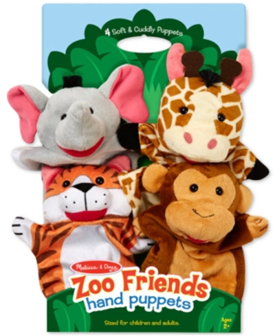 Melissa & Doug Kids' Zoo Friends Hand Puppets Set In No Color
