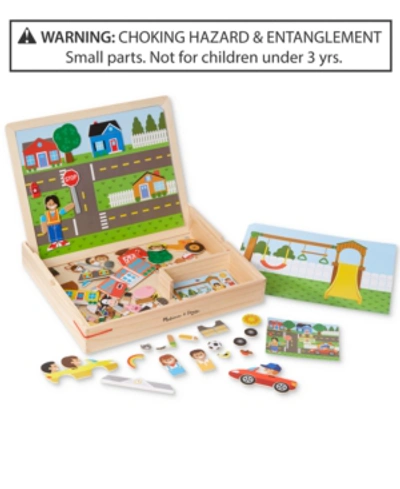 Melissa & Doug Wooden Magnetic Matching Picture Game With 119 Magnets And Scene Cards In No Color