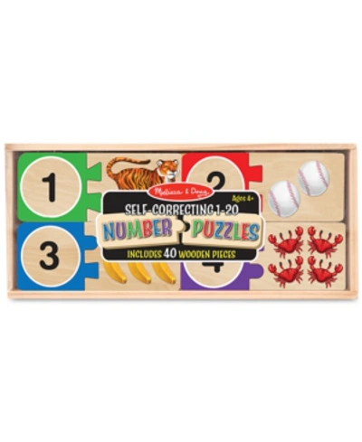 Melissa & Doug Wooden Self-correcting 1-20 Number Puzzles