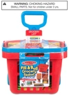 Melissa & Doug Kids' Fill & Roll Grocery Basket Play Set - Ages 3+ In Multi