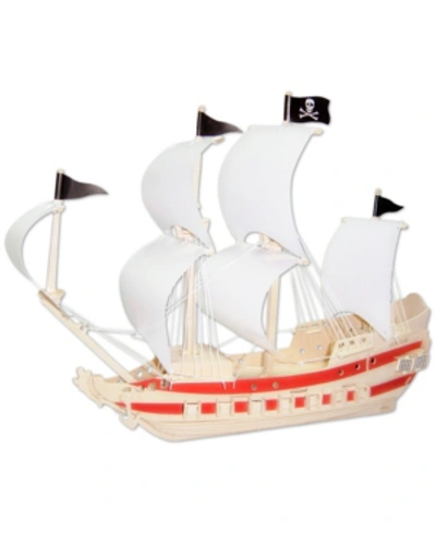 Puzzled Pirate Ship Natural Wood Puzzle