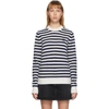 Acne Studios Navy & White Breton Stripe Sweater In Ah4 Navy