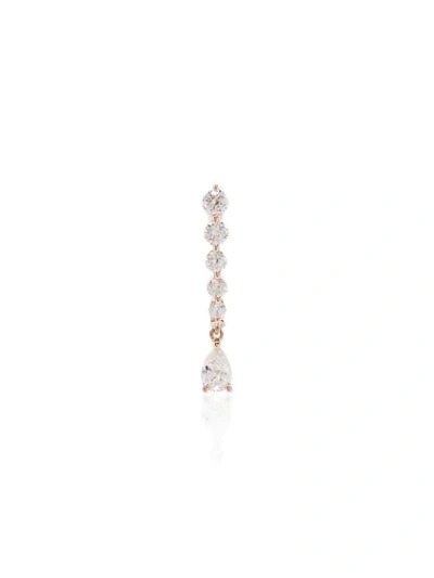 Anita Ko 18kt Rose Gold Pear-cut Diamond Drop Earring