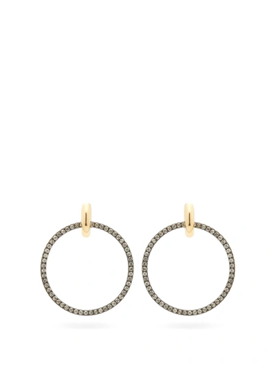 Spinelli Kilcollin Women's Two-tone & Grey Diamond Double-hoop Huggie Earrings In Gold