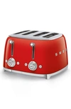 Smeg '50s Retro Style 4-slice Toaster In Red