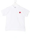 Comme Des Garçons Boys White Kids Heart Logo-embroidered Cotton Polo Shirt 2-6 Years 6 Years