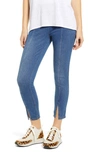 Lyssé Evelyn Split Hem Denim Leggings In Midwash