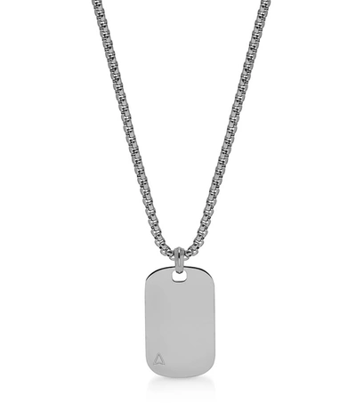 Northskull Id Tag Necklace In Silver