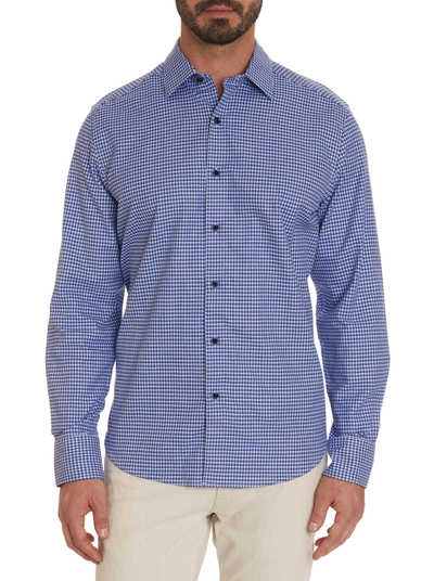 Robert Graham Auburndale Printed Long Sleeve Shirt In Blue