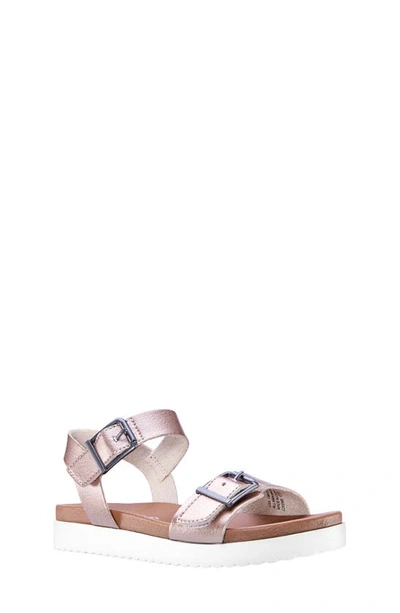 Nina Girls' Jacklin Ankle-strap Sandals - Walker, Toddler, Little Kid, Big Kid In Rose Gold Metallic