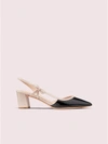 Kate Spade Midge Bow Pumps In Black Patent Leather