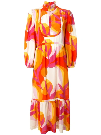 Rebecca Vallance Paradise Printed Midi Dress In Multicolour