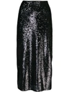 Cinq À Sept Marta Sequined Tulle Skirt In Black