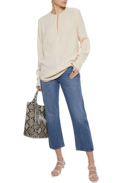 Equipment Racquel Crepe De Chine Top In Beige