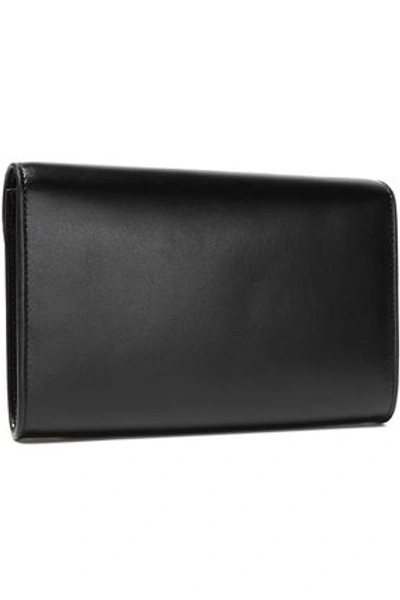 Giorgio Armani Embellished Leather Wallet In Black