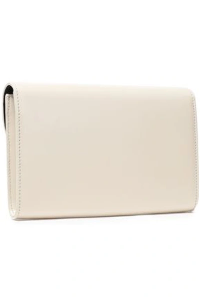 Giorgio Armani Embellished Leather Wallet In Ivory