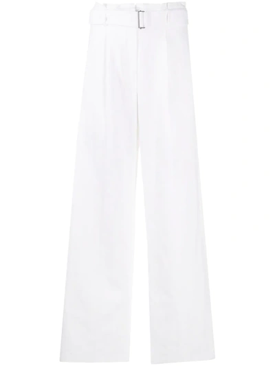 Ann Demeulemeester Buckle Fastened Trousers In White