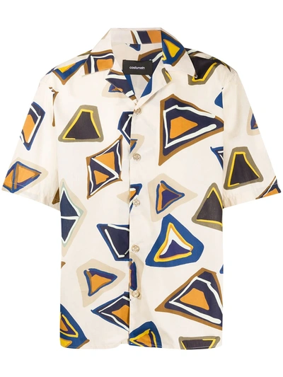 Costumein Triangle Print Shirt In Neutrals