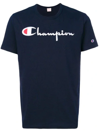 Champion Short Sleeve Crew T-shirt - M - Also In: Xl, L In Blue