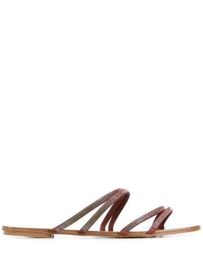 Pedro Garcia Kalene Open-toe Sandals In Brown