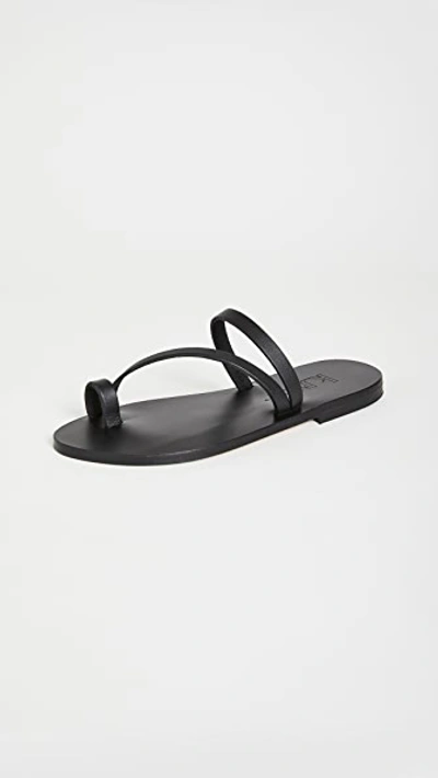 K.jacques Bolzano Toe Ring Sandals In Pul Noir
