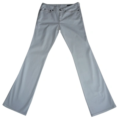 Pre-owned Alexander Mcqueen Straight Jeans In White