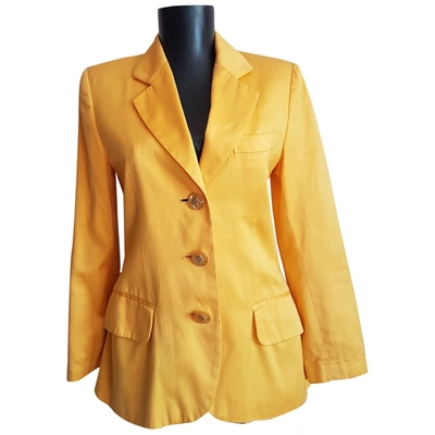 Pre-owned Moschino Cheap And Chic Yellow Cotton Jacket