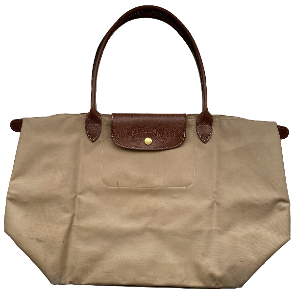 longchamp beige leather bag