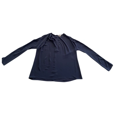 Pre-owned Lanvin Blue Polyester Top