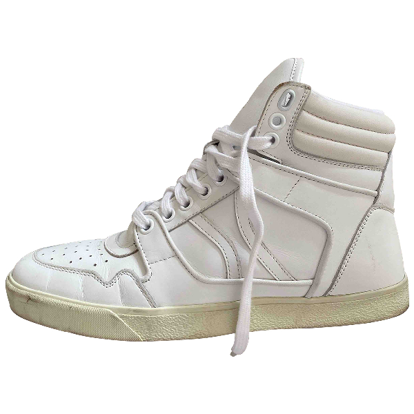 Pre-owned Celine White Leather Trainers | ModeSens