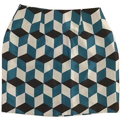 Pre-owned Rodarte Silk Mini Skirt In Blue