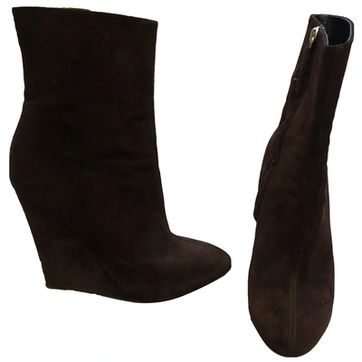 Pre-owned Giuseppe Zanotti Ankle Boots In Brown
