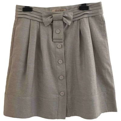 Pre-owned See By Chloé Linen Mini Skirt In Grey