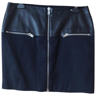 Pre-owned The Kooples Mini Skirt In Black