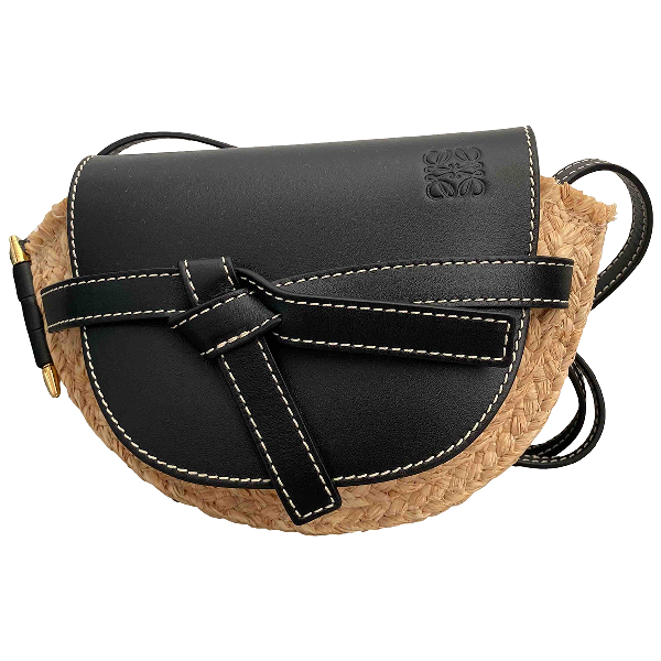 Preowned Loewe Gate Beige Wicker Handbag ModeSens
