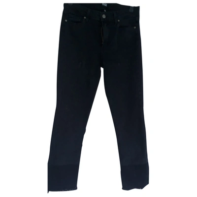 Pre-owned Paige Jeans Straight Jeans In Black