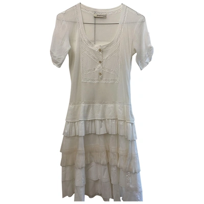 Pre-owned Ermanno Scervino Mini Dress In White
