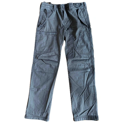 Pre-owned Dkny Trousers In Khaki