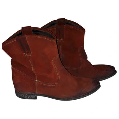 Pre-owned Ndc Western Boots In Red