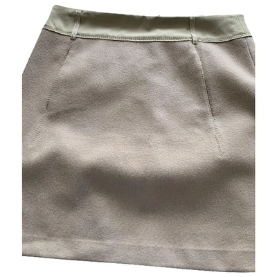 Pre-owned Schumacher Wool Mid-length Skirt In Beige