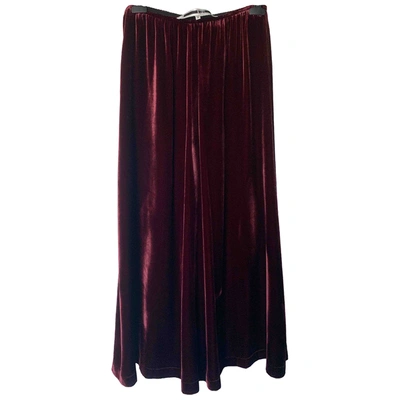 Pre-owned Mcq By Alexander Mcqueen Maxi Skirt In Burgundy