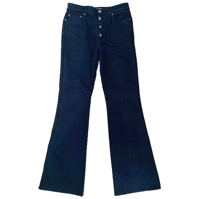 Pre-owned Sonia Rykiel Blue Cotton Trousers