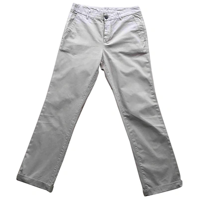 Pre-owned 7 For All Mankind Trousers In Beige
