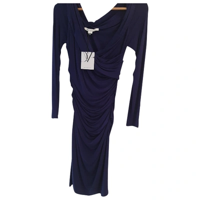 Pre-owned Diane Von Furstenberg Purple Cotton Dress