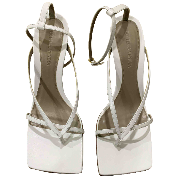 bottega white sandals
