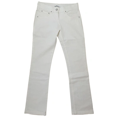 Pre-owned Alexander Mcqueen White Cotton - Elasthane Jeans