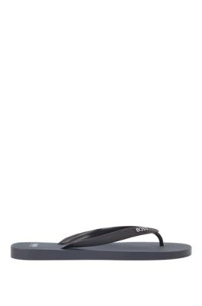 Hugo Boss "pacific" Flip Flops In Dark Blue