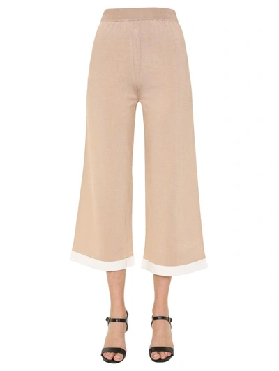Boutique Moschino Cropped Trousers In Beige