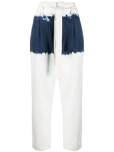 8pm Tie-dye Paperbag Jeans 'san Domino' In White