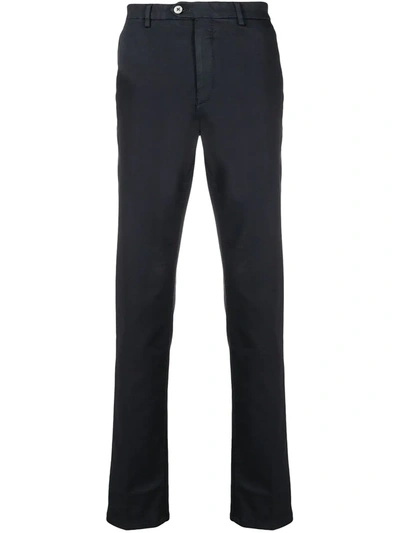 Corneliani Cotton And Cashmere Blend Jeans In Blue In Black